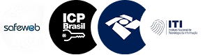 Selos de credenciamento SafeWeb, Receita Federal e ITI - Instituto Nacional de Tecnologia da Informação